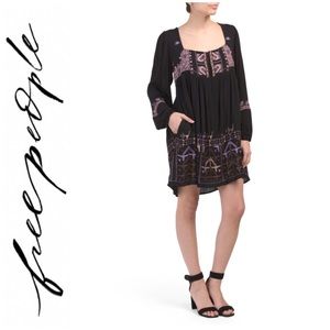 Free People Rhiannon Embroidered Mini Dress